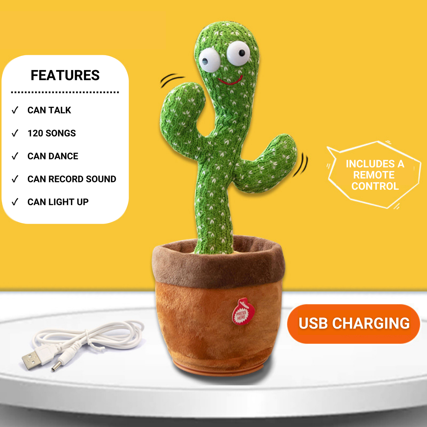 Electronic Cactus Singing & Dancing Plush Toy