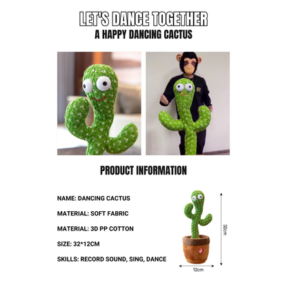 Electronic Cactus Singing & Dancing Plush Toy