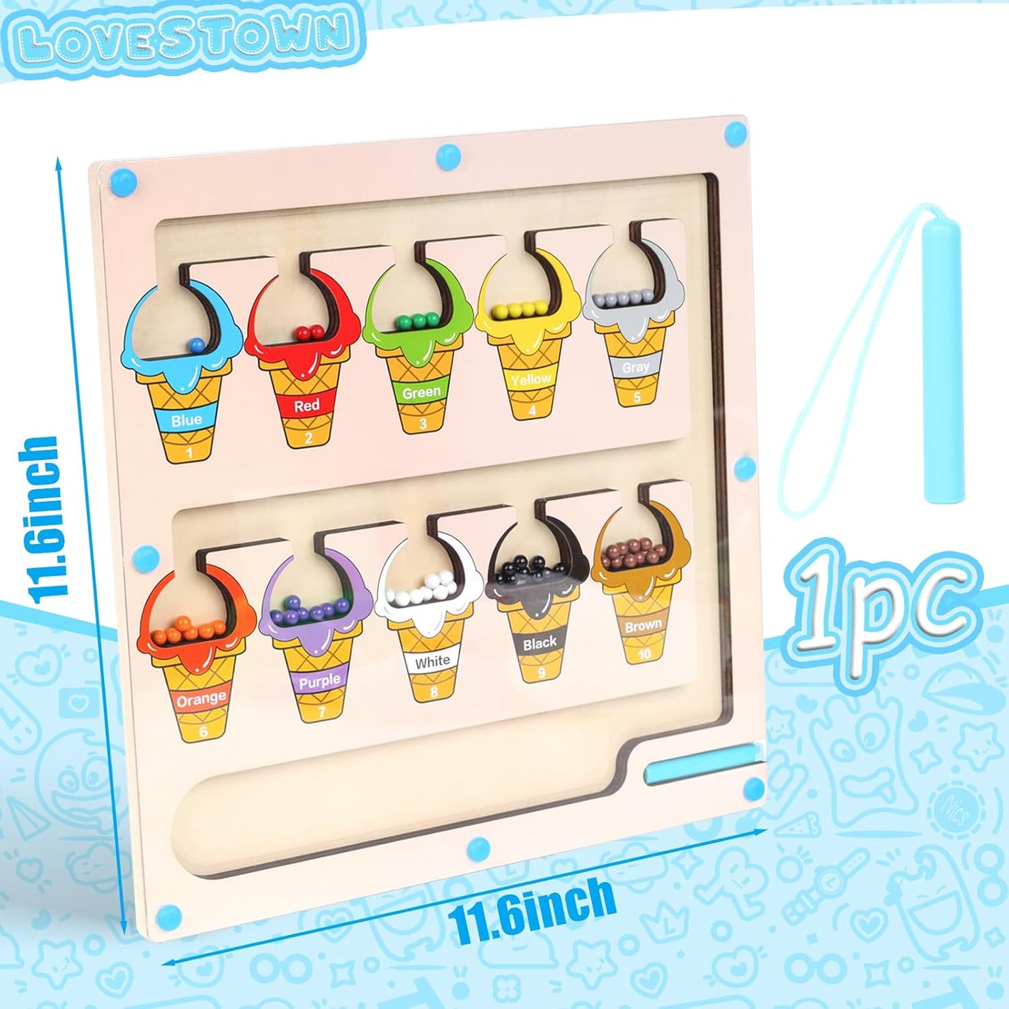 Magnet Puzzle Board Toy (Ice Cream)